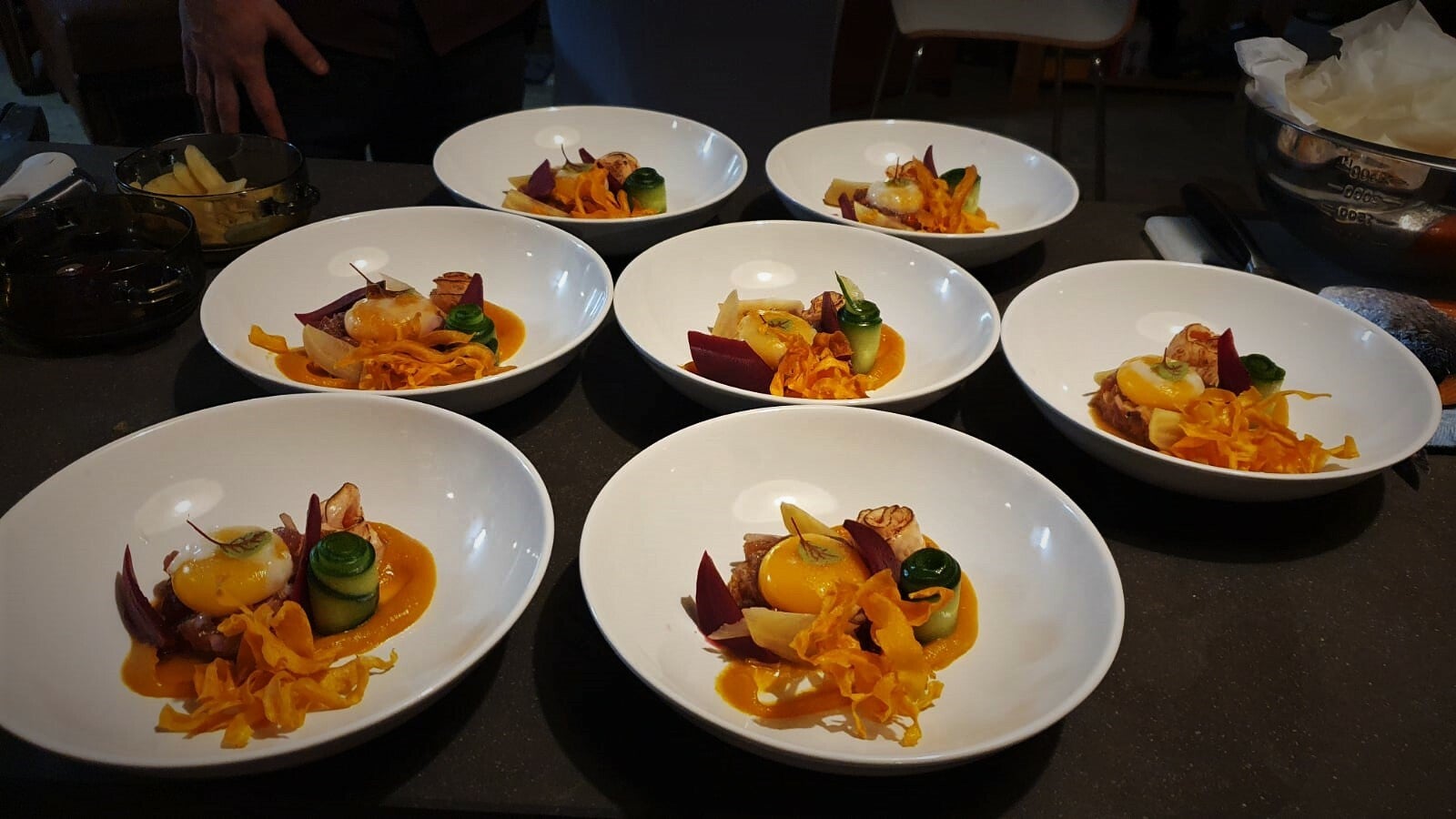 Een gerecht uit de kookstudio van Cookallure